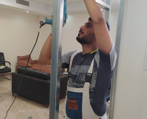 اجرای دیوار جداکننده کناف