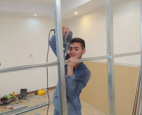 اجرای دیوار جداکننده کناف
