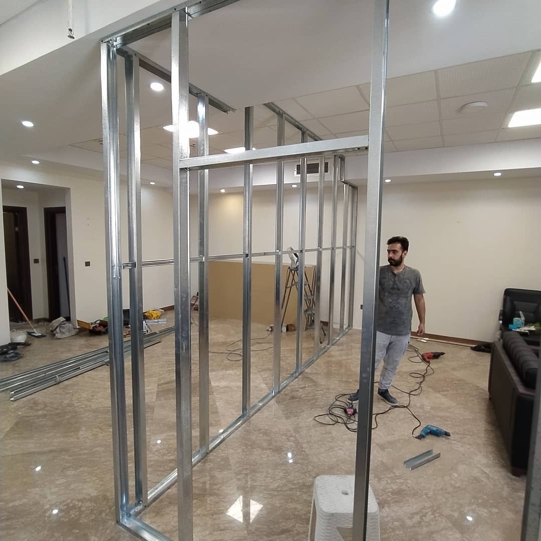 اجرای دیوار جداکننده کناف