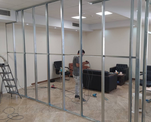 اجرای دیوار جداکننده کناف